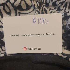 Lululemon Athletica Black and White Gift Card